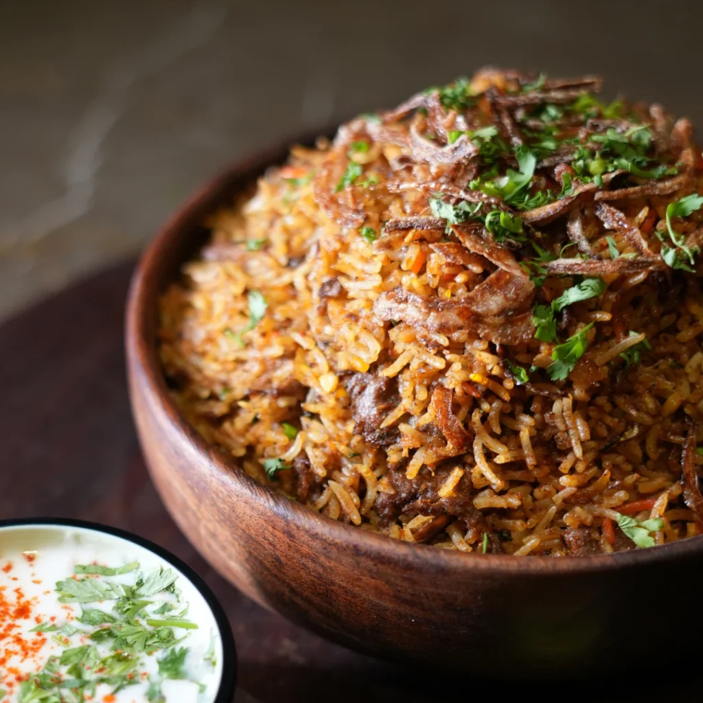 veg meat biryani